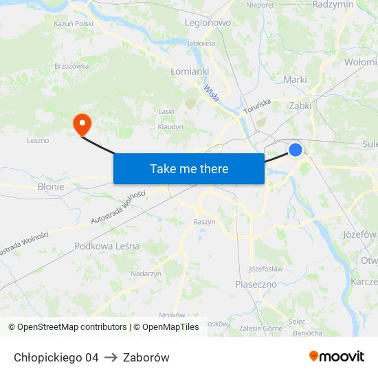 Chłopickiego 04 to Zaborów map