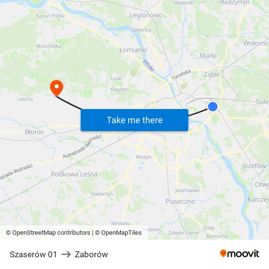 Szaserów 01 to Zaborów map