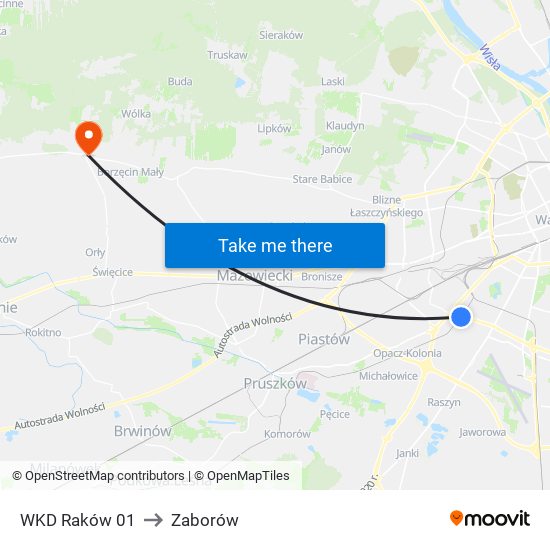 WKD Raków 01 to Zaborów map