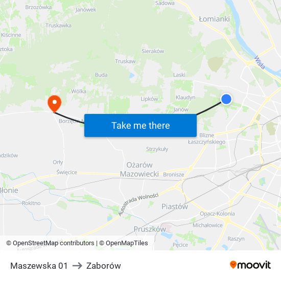 Maszewska 01 to Zaborów map