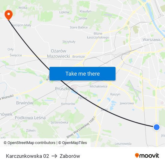 Karczunkowska 02 to Zaborów map