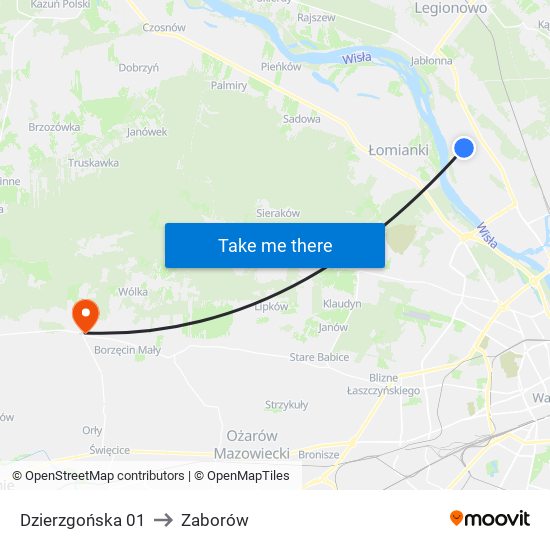 Dzierzgońska 01 to Zaborów map