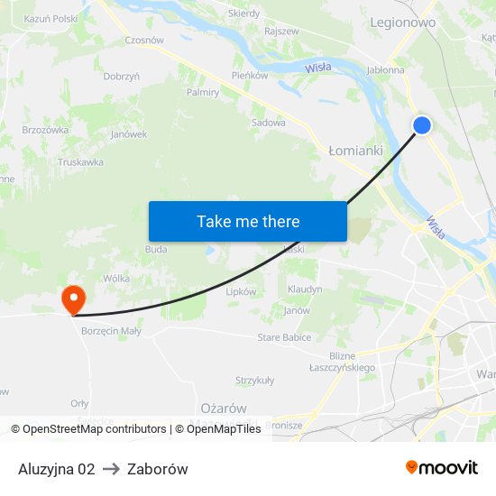 Aluzyjna 02 to Zaborów map