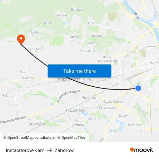 Instalatorów - Kam to Zaborów map
