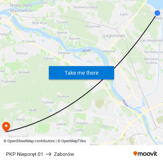 PKP Nieporęt 01 to Zaborów map