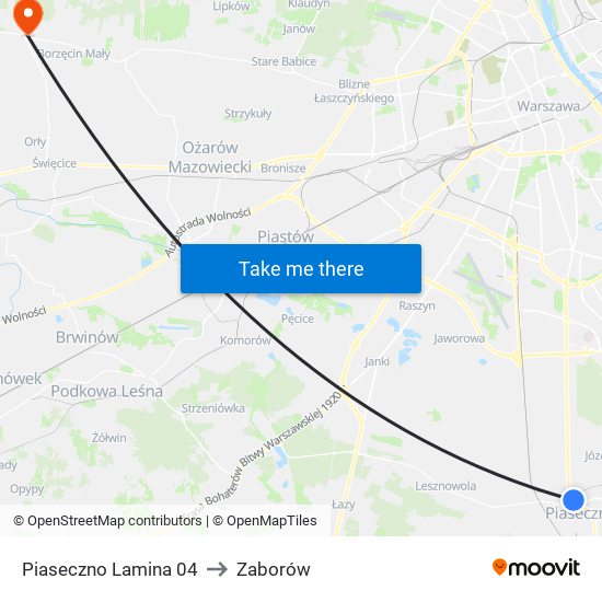 Piaseczno Lamina 04 to Zaborów map