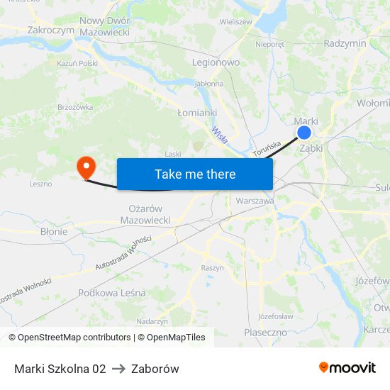 Marki Szkolna 02 to Zaborów map