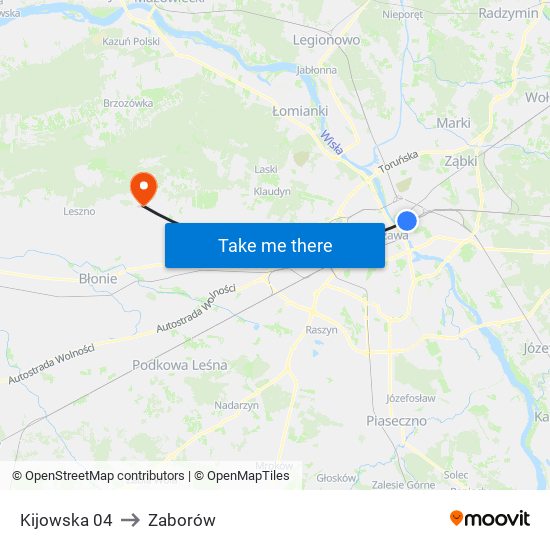 Kijowska 04 to Zaborów map