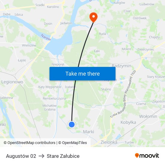 Augustów 02 to Stare Załubice map