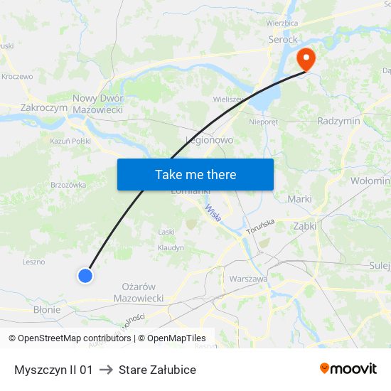 Myszczyn II 01 to Stare Załubice map