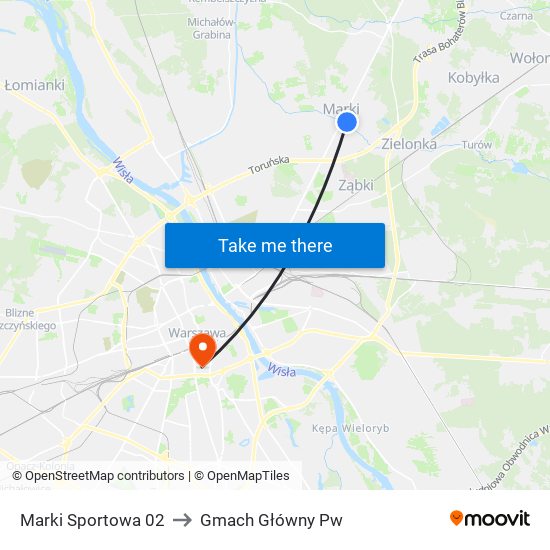 Marki Sportowa 02 to Gmach Główny Pw map