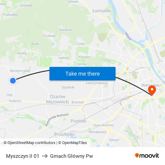 Myszczyn II 01 to Gmach Główny Pw map