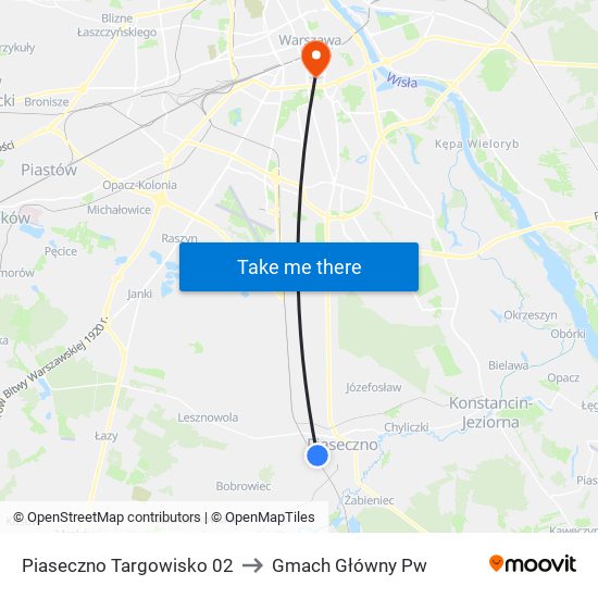 Piaseczno Targowisko 02 to Gmach Główny Pw map