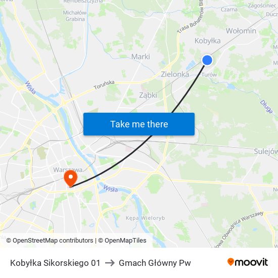 Kobyłka Sikorskiego 01 to Gmach Główny Pw map