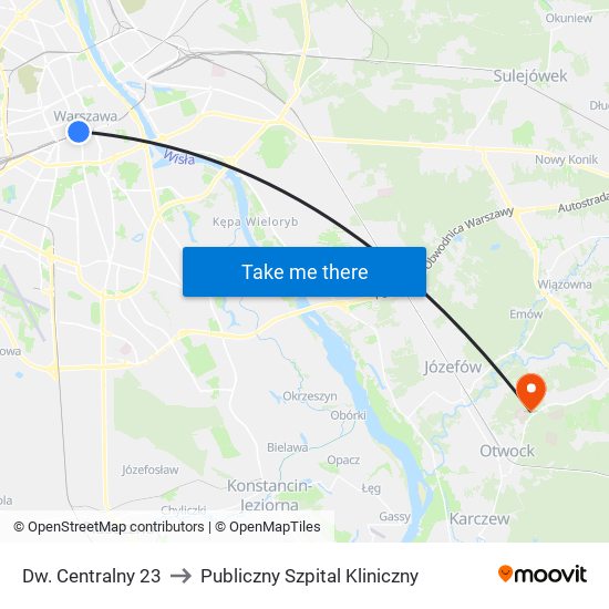 Dw. Centralny 23 to Publiczny Szpital Kliniczny map