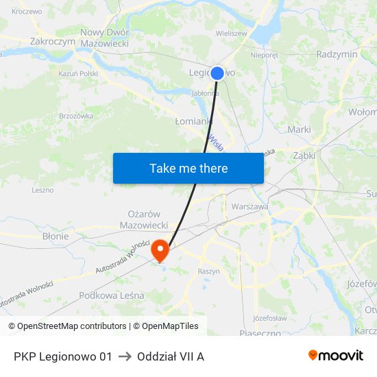 PKP Legionowo 01 to Oddział VII A map