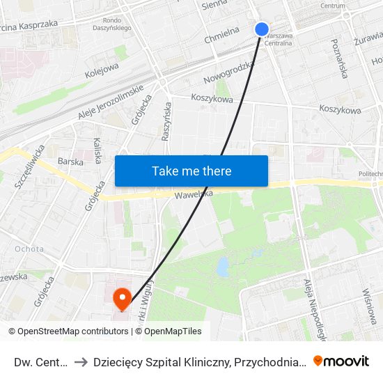 Dw. Centralny 10 to Dziecięcy Szpital Kliniczny, Przychodnia Specjalistyczna Dla Dzieci map