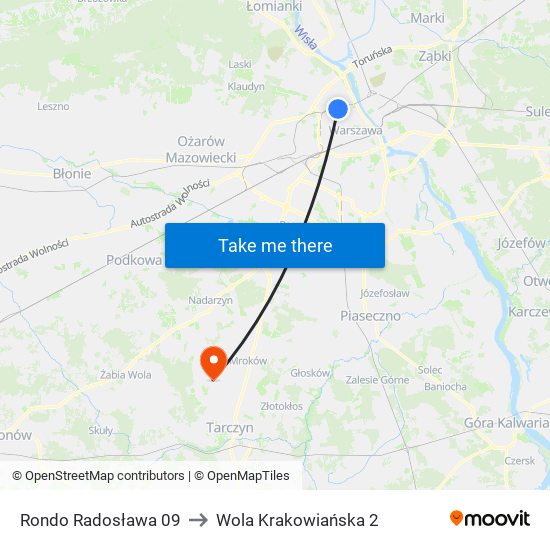 Rondo Radosława 09 to Wola Krakowiańska 2 map