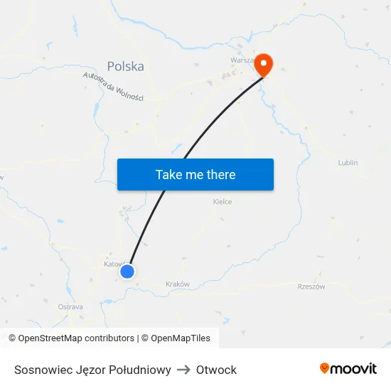 Sosnowiec Jęzor Południowy to Otwock map