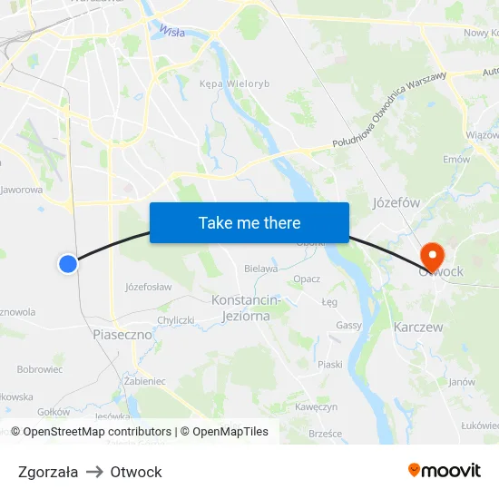Zgorzała to Otwock map