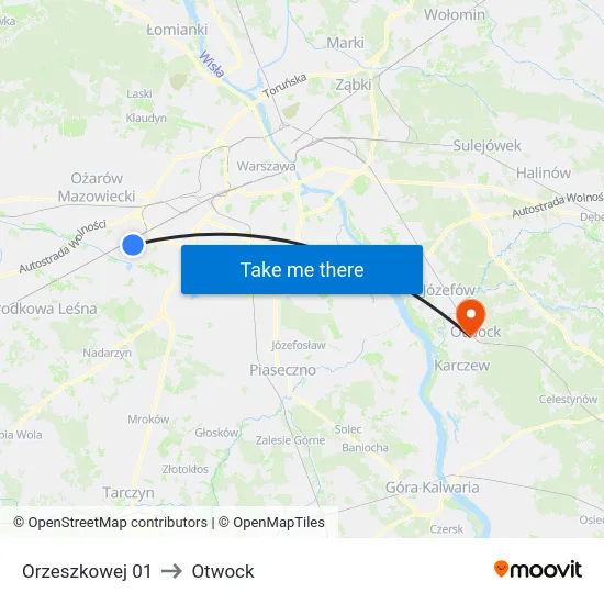 Orzeszkowej 01 to Otwock map