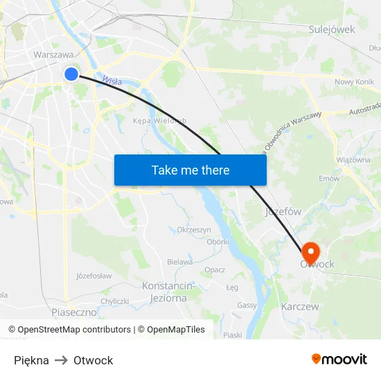 Piękna to Otwock map