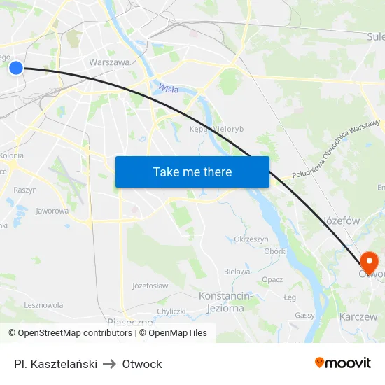 Pl. Kasztelański to Otwock map