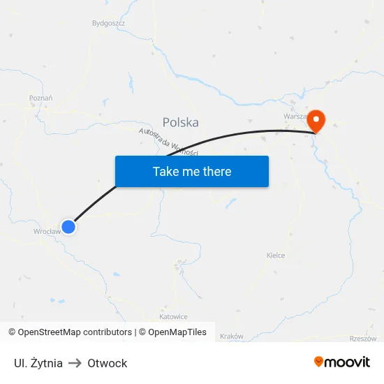 Ul. Żytnia to Otwock map