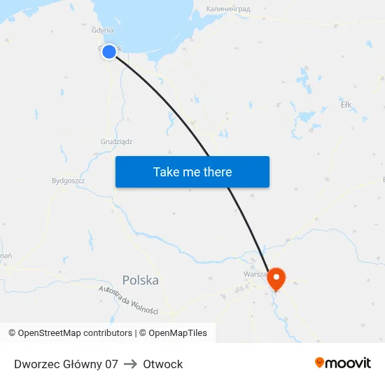 Dworzec Główny 07 to Otwock map