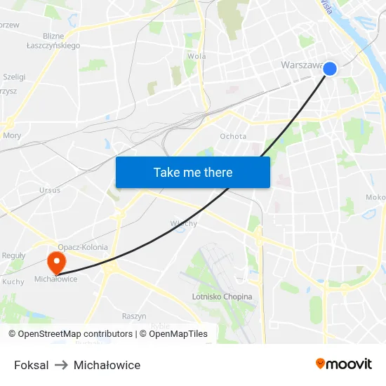 Foksal to Michałowice map