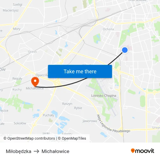 Miłobędzka to Michałowice map