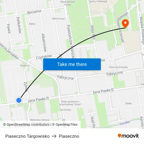 Piaseczno Targowisko to Piaseczno map