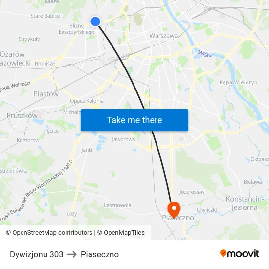 Dywizjonu 303 to Piaseczno map