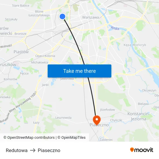 Redutowa to Piaseczno map