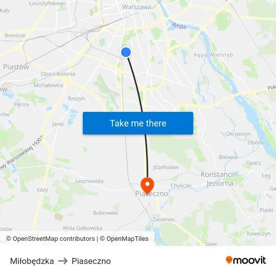 Miłobędzka to Piaseczno map