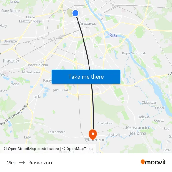 Miła to Piaseczno map