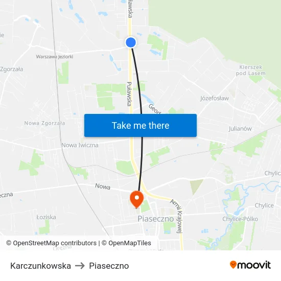 Karczunkowska to Piaseczno map