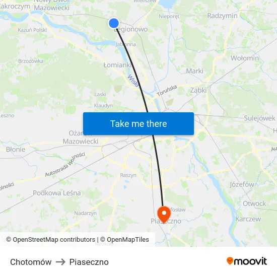 Chotomów to Piaseczno map