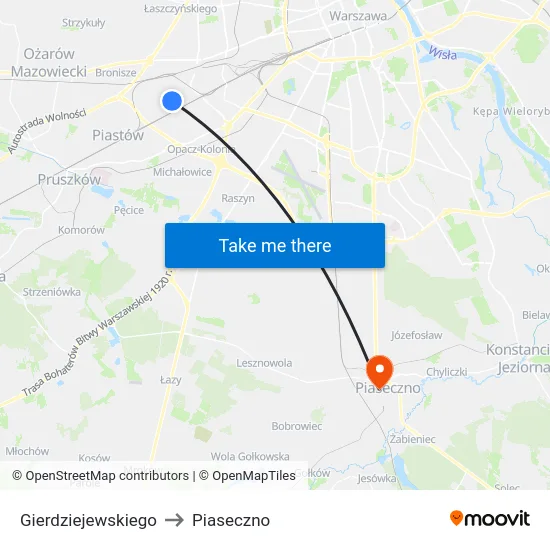 Gierdziejewskiego to Piaseczno map