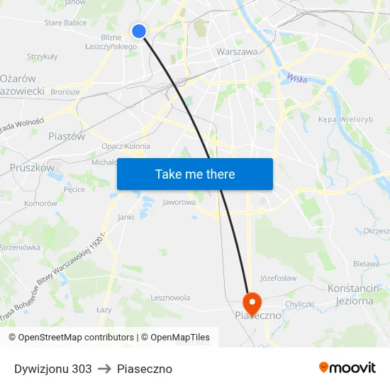 Dywizjonu 303 to Piaseczno map