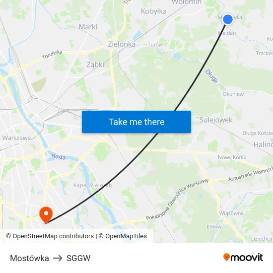 Mostówka to SGGW map