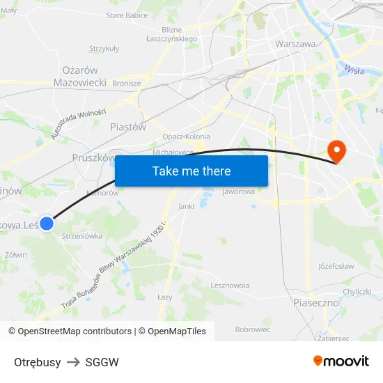 Otrębusy to SGGW map