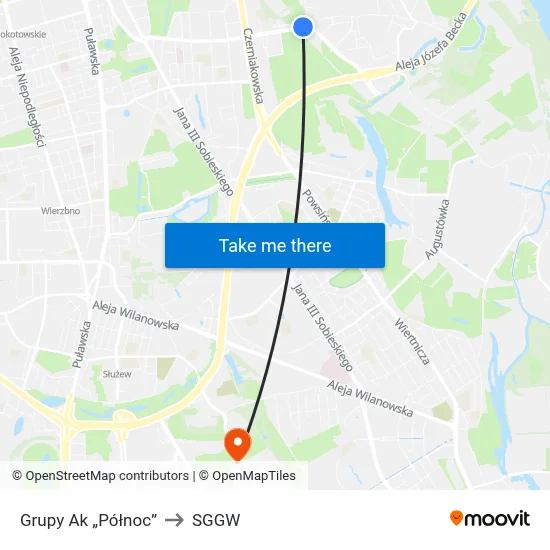 Grupy Ak „Północ” to SGGW map