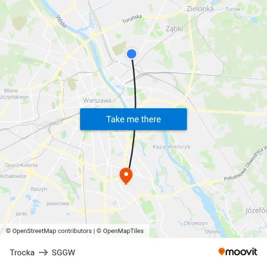 Trocka to SGGW map