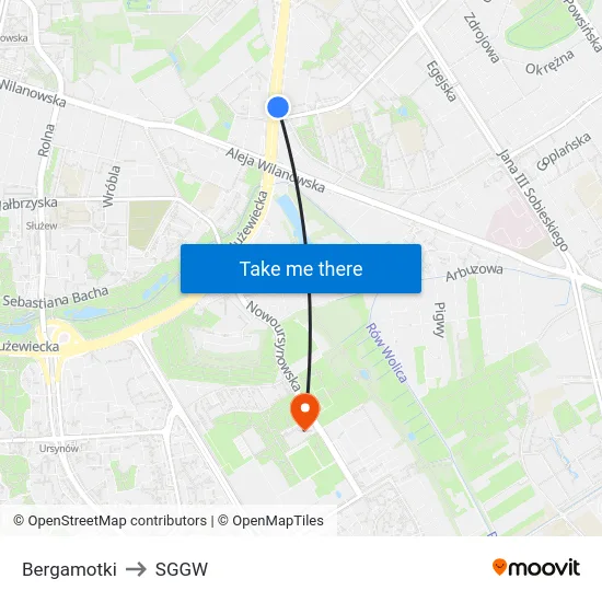 Bergamotki to SGGW map