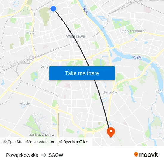 Powązkowska to SGGW map