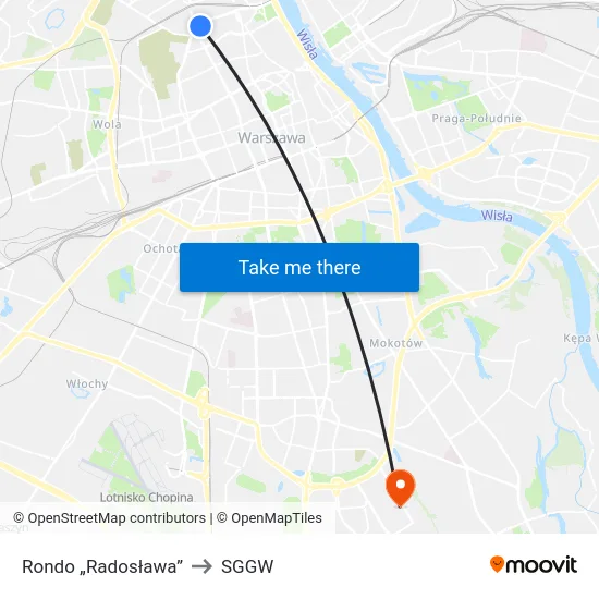 Rondo „Radosława” to SGGW map