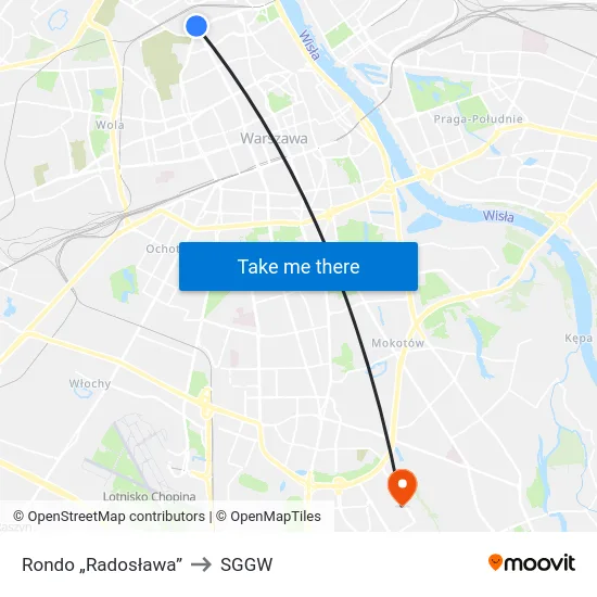Rondo „Radosława” to SGGW map