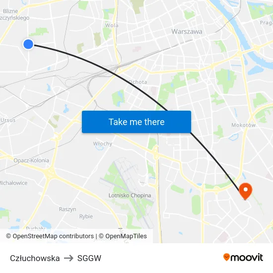 Człuchowska to SGGW map