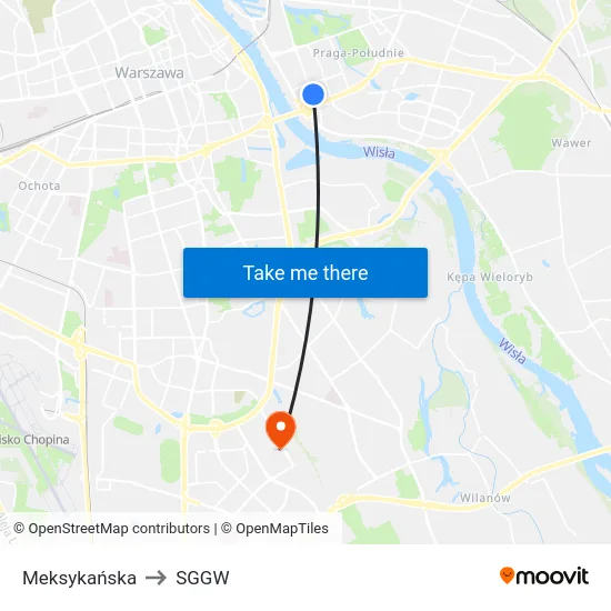 Meksykańska to SGGW map